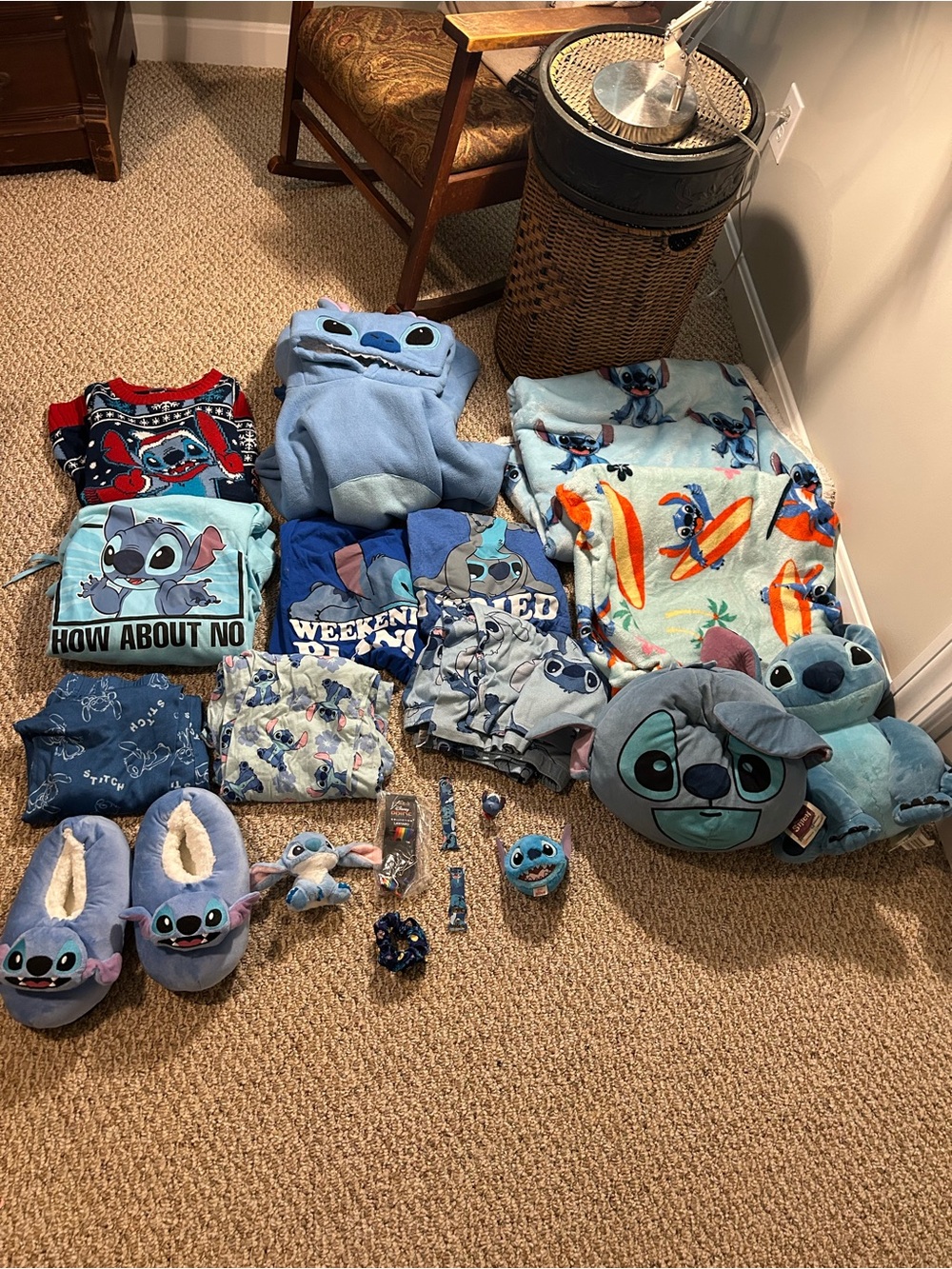 Lilo & Stitch Plush & Sleepwear Lot - Blue Stitch Theme